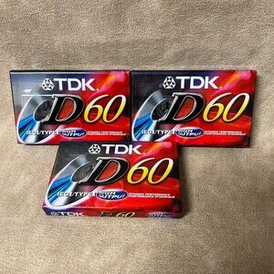 Lot (3) TDK D120 Cassettes Packs (IECI/Type I, High Output, Dynamic) - NEW